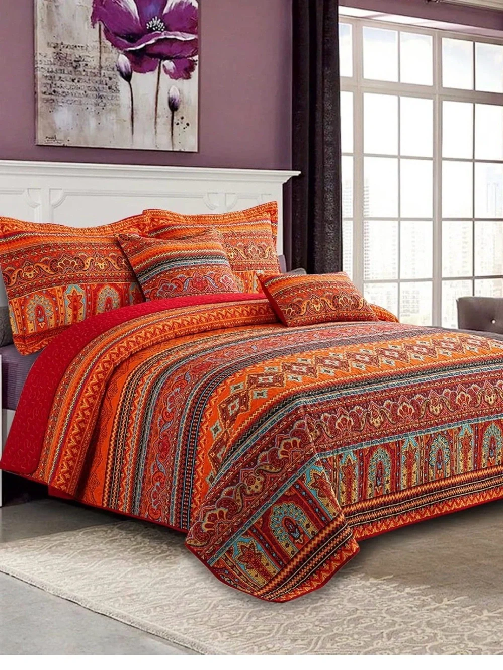 Cotton Quilt King Size Bedding Set - NWT